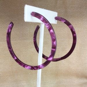 💜Purple Acrylic Hoop Earrings💜